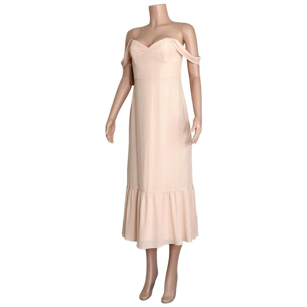 BHLDN Munroe Off-Shoulder Georgette Dress, Blush, 10 (US) - Picture 8 of 10
